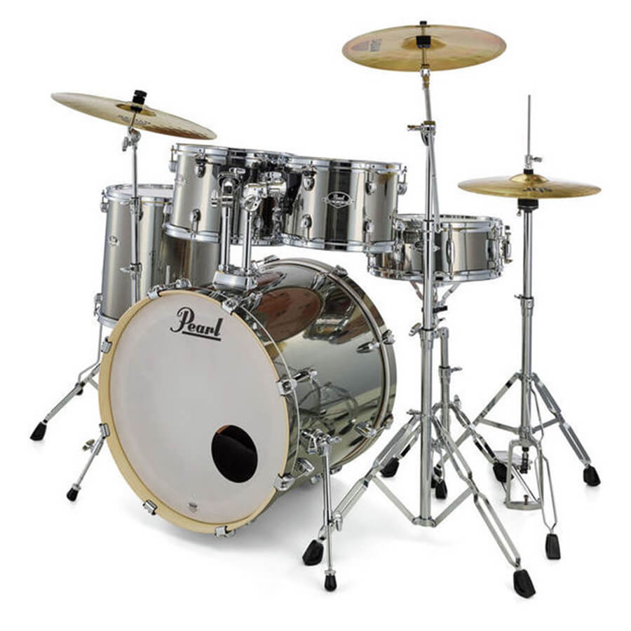 Pearl Exx Export Exx F C Complete Fusion Drum Kit Smokey Chrome