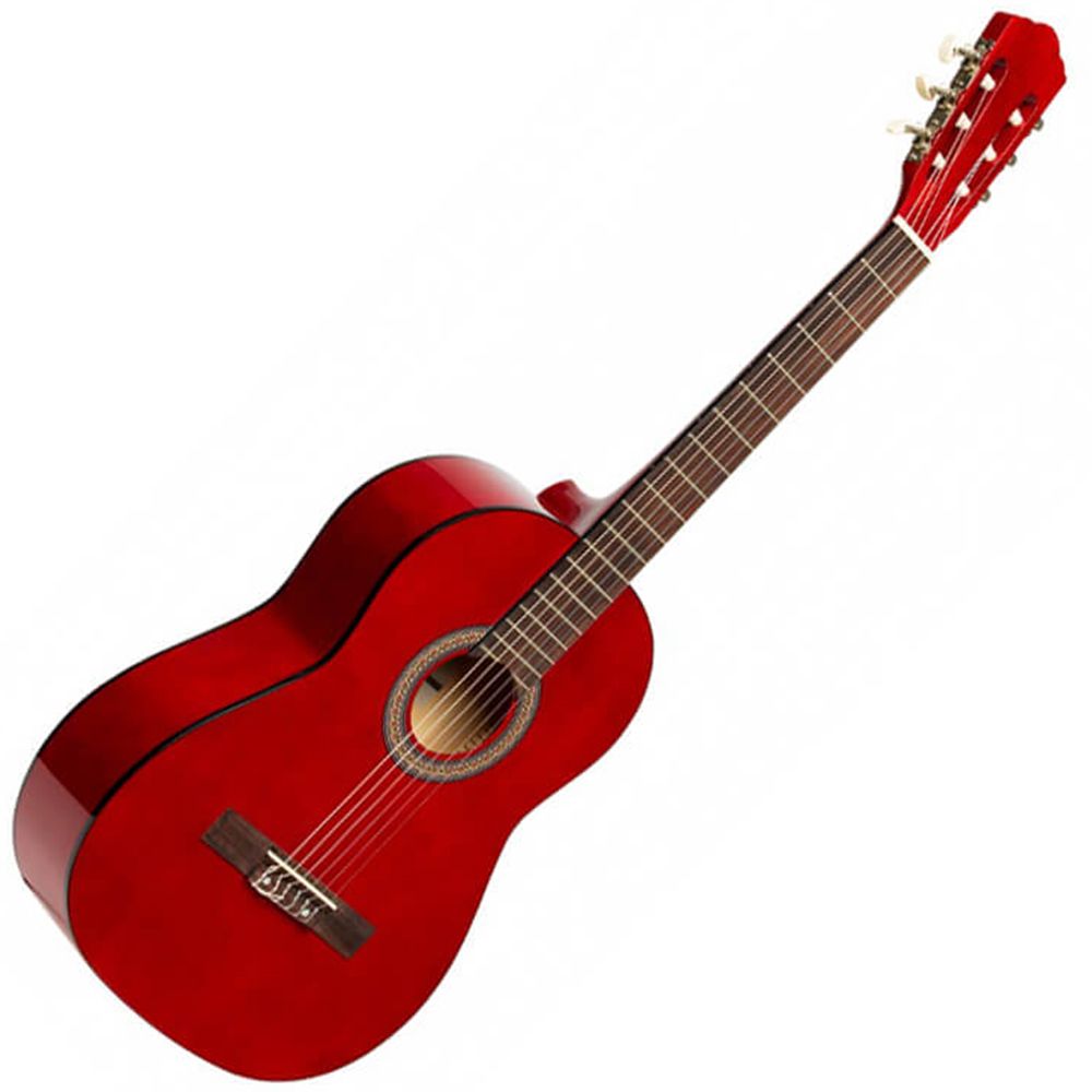 Stagg SCL50 3/4-RED 3/4 Size Classical Acoustic Guitar - Red | Rich