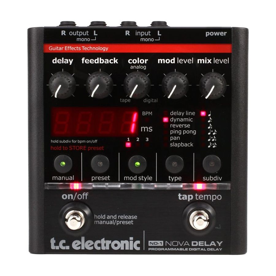 TC Electronic ND1 Nova Delay Digital Delay FX Pedal Rich