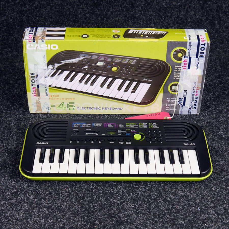 Casio SA46 Mini Keyboard w/ Box Ex Demo Rich Tone Music