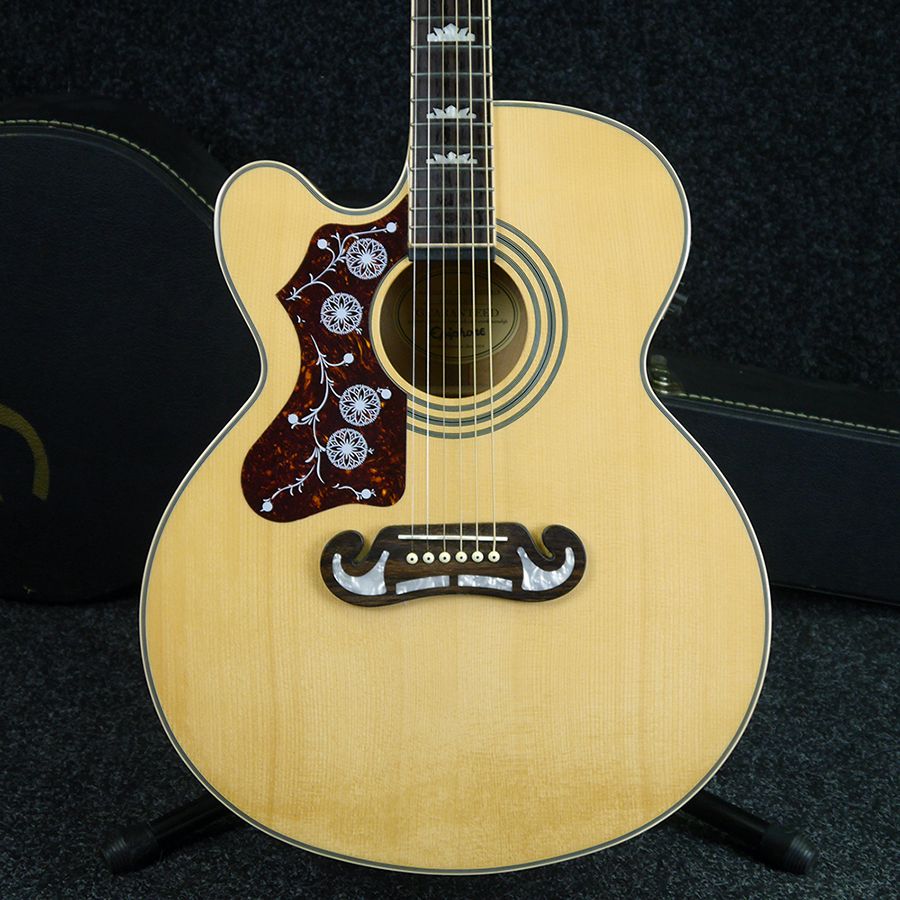 Epiphone Jumbo Acoustic Guitar Case - Epiphone Ej 200sce Jumbo Acoustic Lh Natural W Case 2nd Hand Rich Tone Music