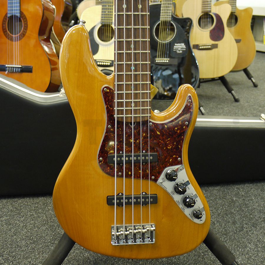 Fender American Deluxe Jazz Bass 5 Natural Bass Guitar - 2nd Hand