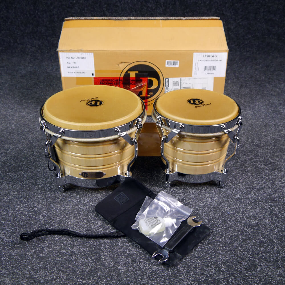 Latin Percussion LP201A2 LP Generation II Bongos Trad Rims w/Box