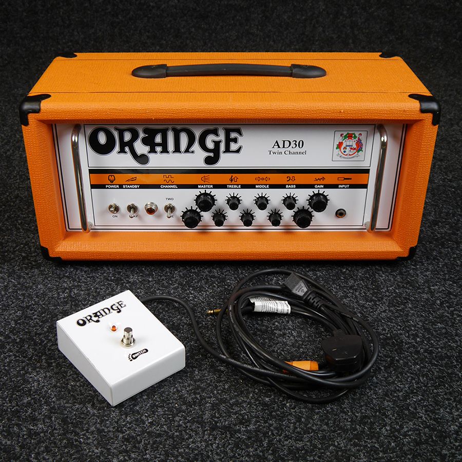 Orange AD30 Twin Channel Amp Head w/ Footswitch 2nd Hand Rich Tone