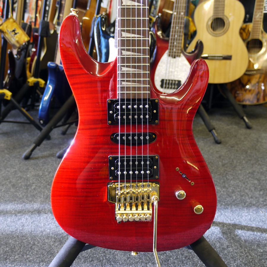 Shine SIL 70 FTR Super Strat Trans Red w/ Floyd Rose