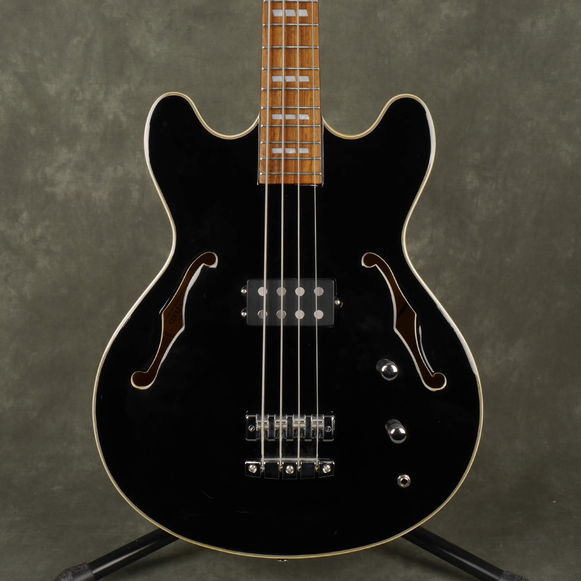 Shine Bass Semi Acoustic Hollow Body Guitar - Black - 2nd Hand | Rich