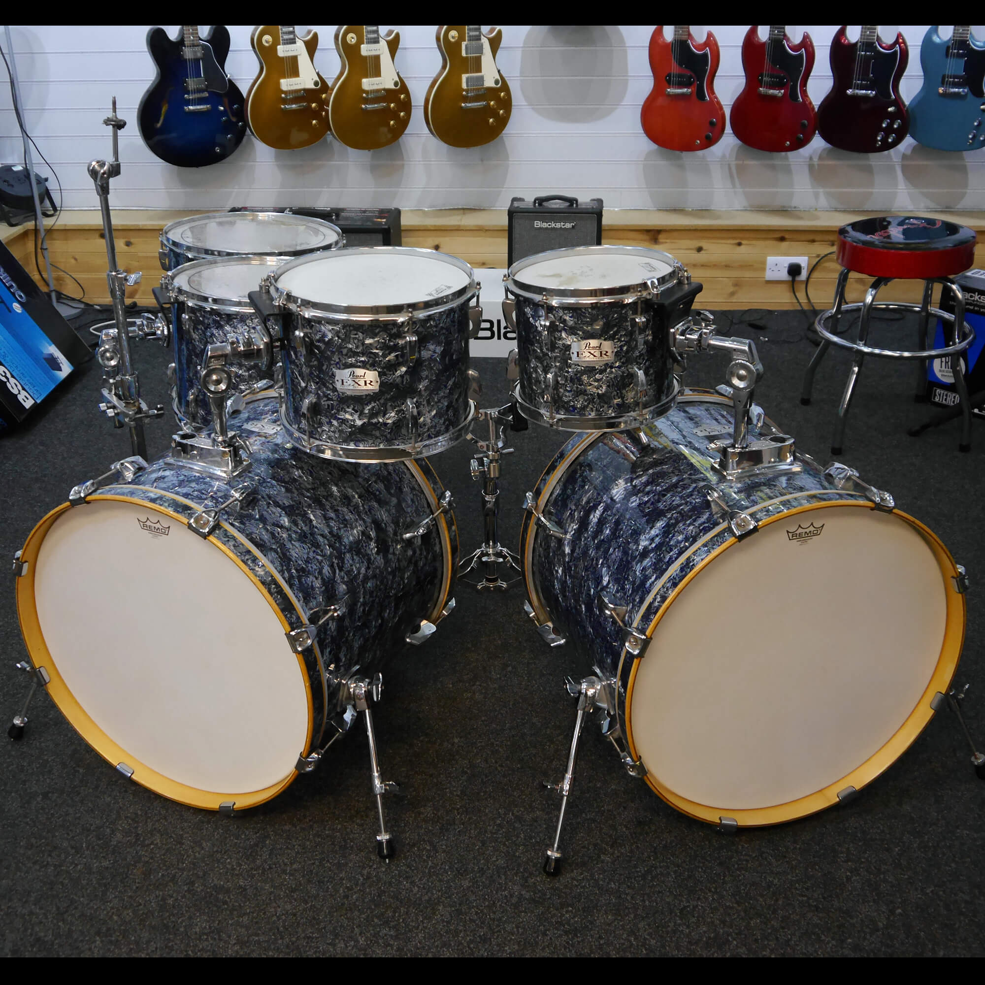 Pearl EXR 6Piece Shell Pack Blue Prism 2nd Hand **COLLECTION ONLY