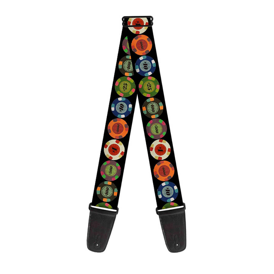 Buckle Down Poker Chips 1 Guitar Strap Rich Tone Music