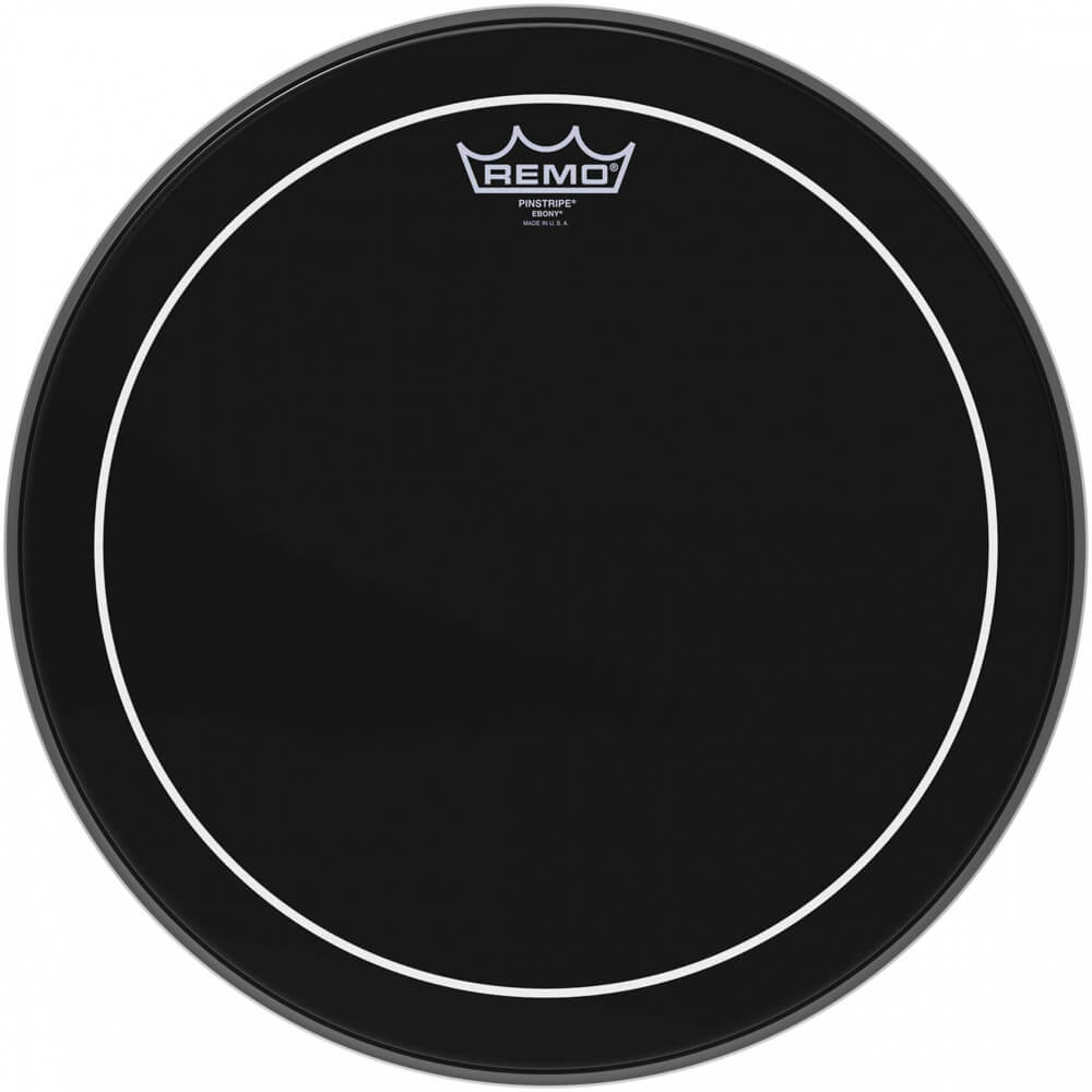 Remo ES0615PS Pinstripe Ebony Drum Head, 15" Rich Tone Music