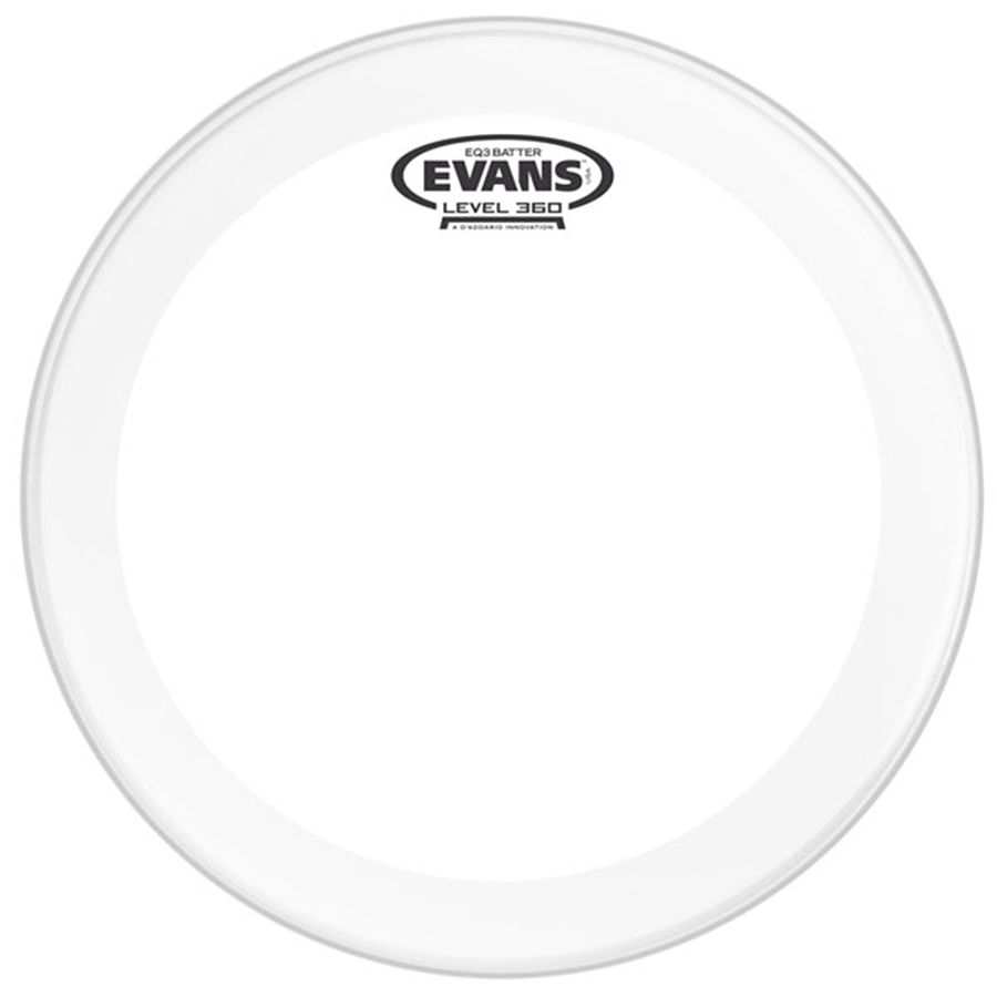 Evans EQ3 Clear Bass Drum Head, 22 Inch Rich Tone Music
