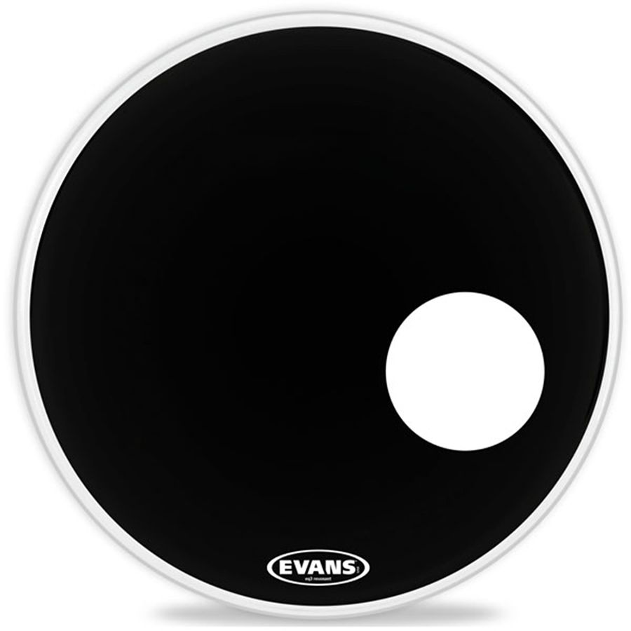 Evans EQ3 Reso Black Bass Drum Head, 22 Inch Rich Tone Music