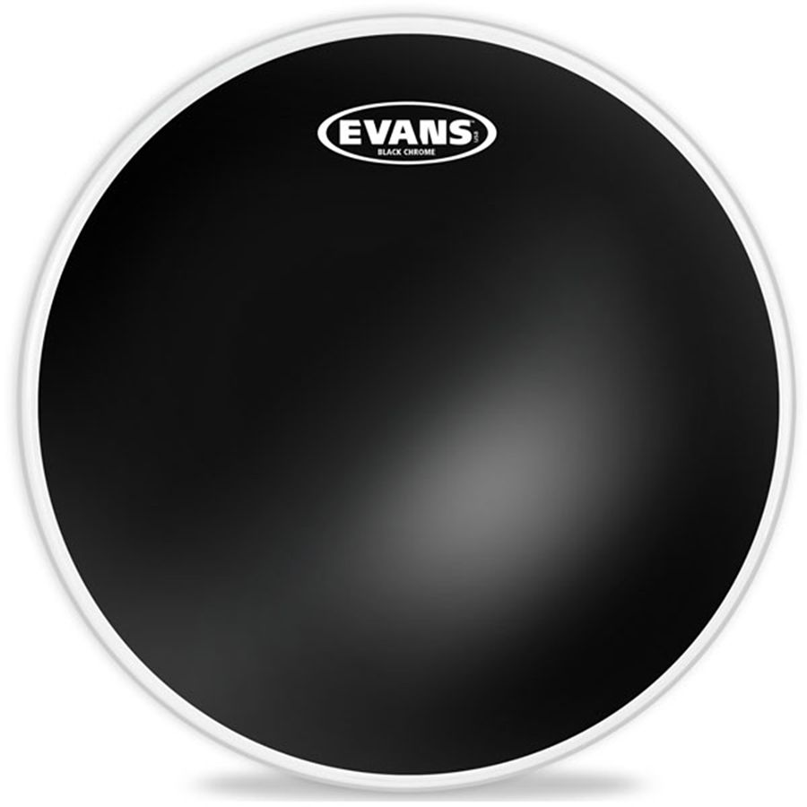 Evans Black Chrome Drum Head, 13 Inch Rich Tone Music