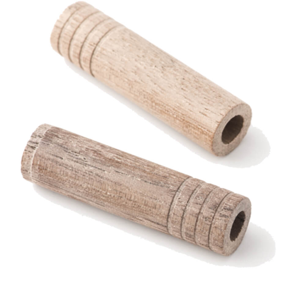 Fender Truss Rod Cavity Plugs, Walnut, Grooved, Drilled, Set of 2