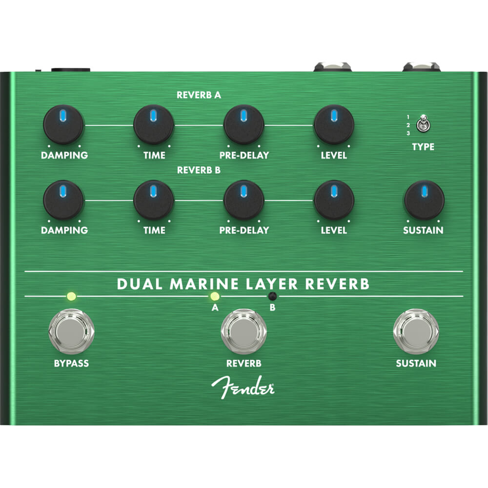 Fender Dual Marine Layer Reverb FX Pedal Rich Tone Music