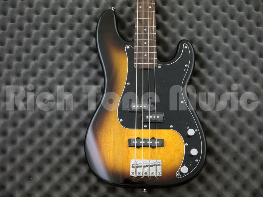 Squier by Fender PJ Bass Guitar Starter Pack Brown Sunburst Rich
