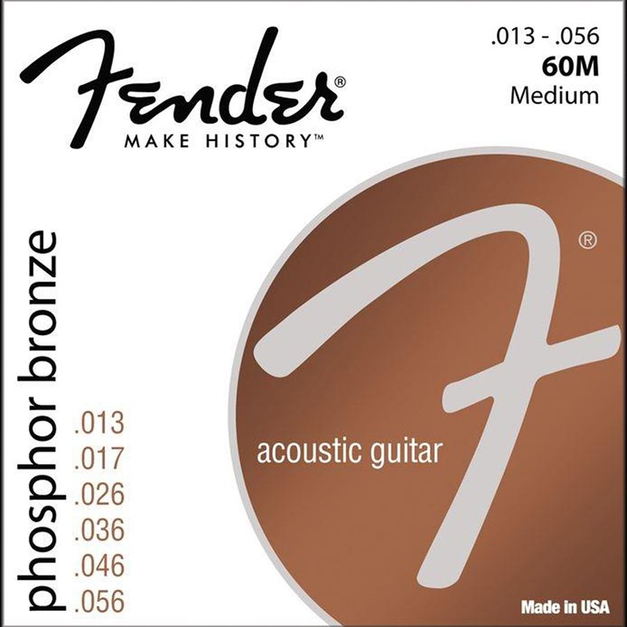Fender Phosphor Bronze Acoustic Guitar Strings 60M .013.056 Rich
