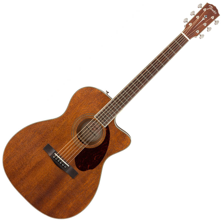 Fender Paramount PM-3 Triple-0 All Mahogany Natural Acoustic Guitar ...