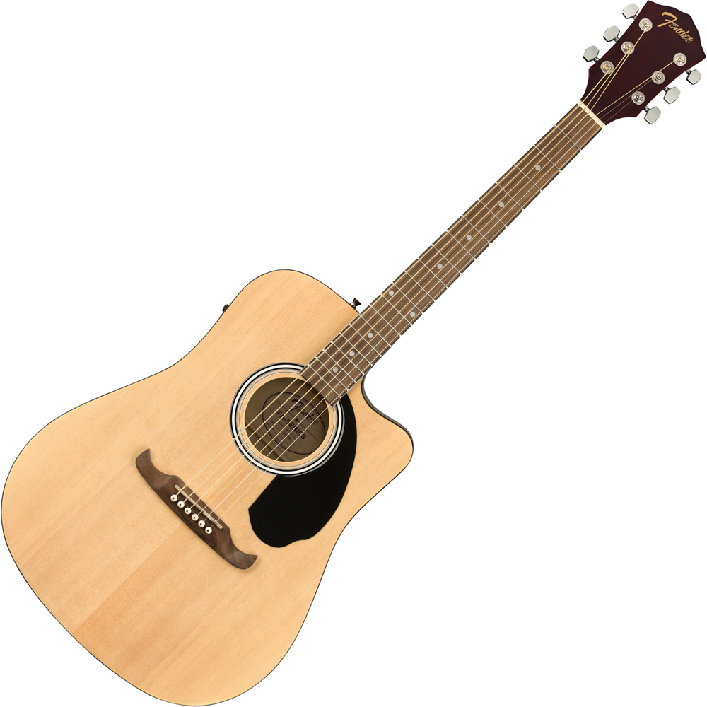 Fender FA-125CE Dreadnought Acoustic Guitar, Walnut - Natural | Rich ...