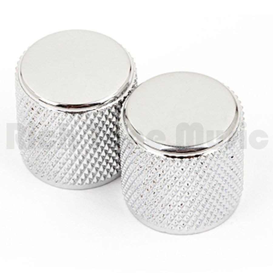 Fender Tele P Bass Knobs Chrome x 2 Rich Tone Music