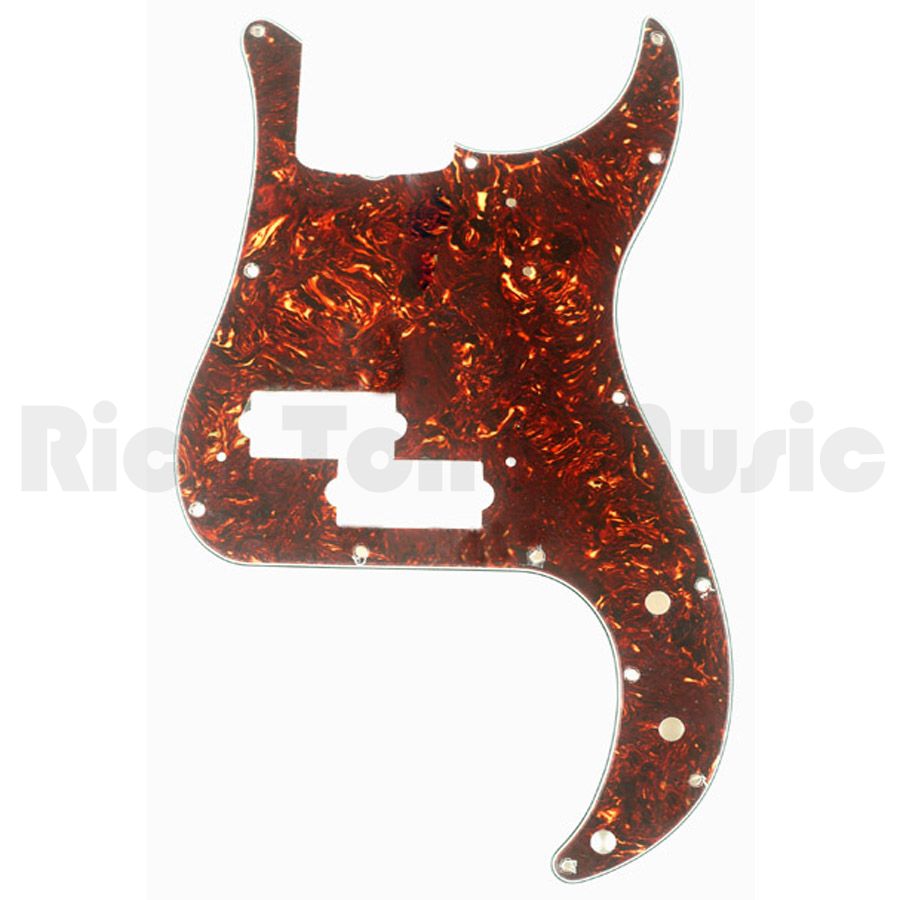 Fender Pickguard, Precision Bass, 13 Hole, 4 Ply, Tortoise Shell Rich