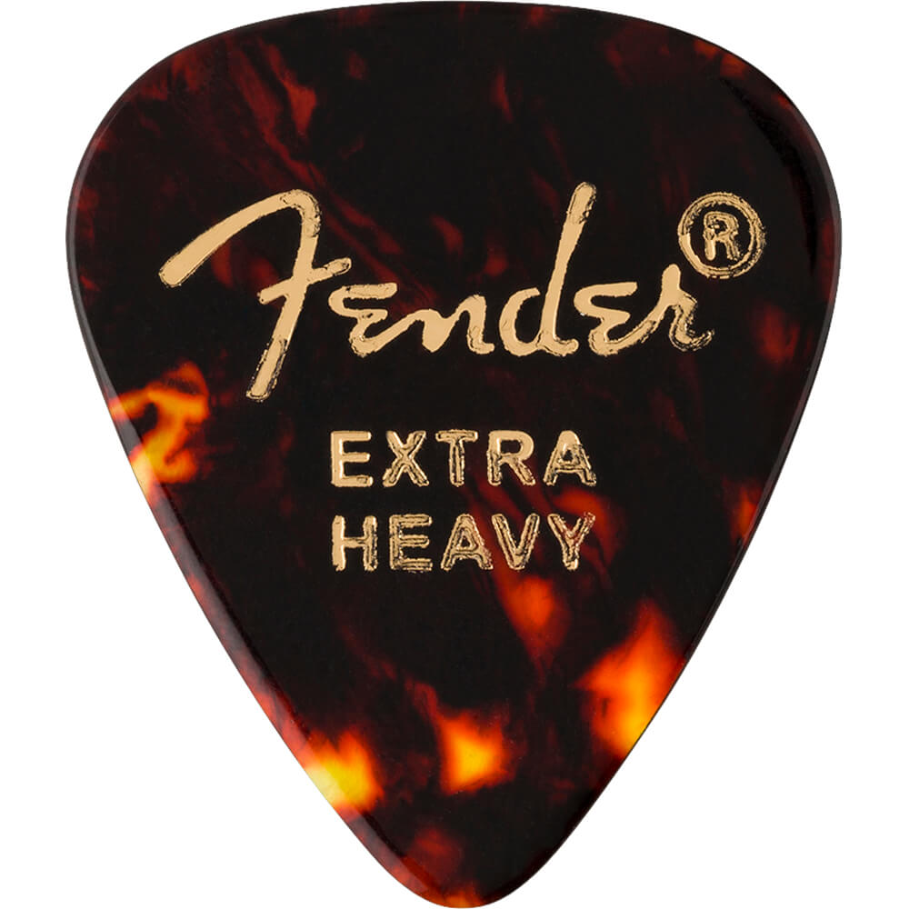 Fender 351 Shape Classic Picks, Tortoise Shell, Extra Heavy, 12 Pack ...