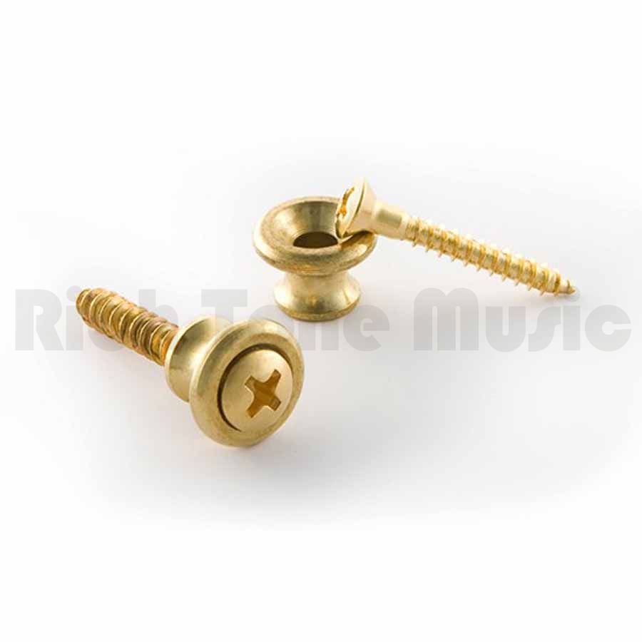 Genuine Guitar Parts GIBSON Les Paul Gold Brass Strap Button Set
