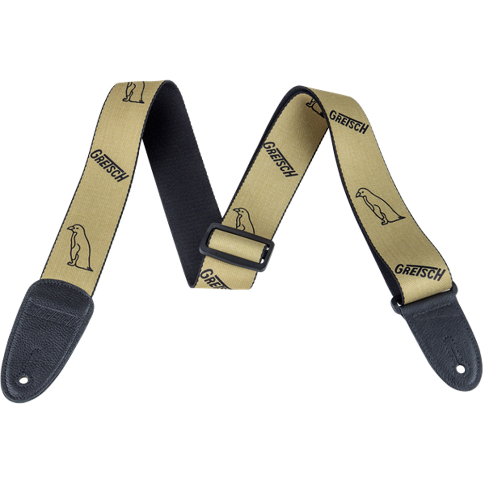 Gretsch Penguins Guitar Strap Gold/Black Rich Tone Music