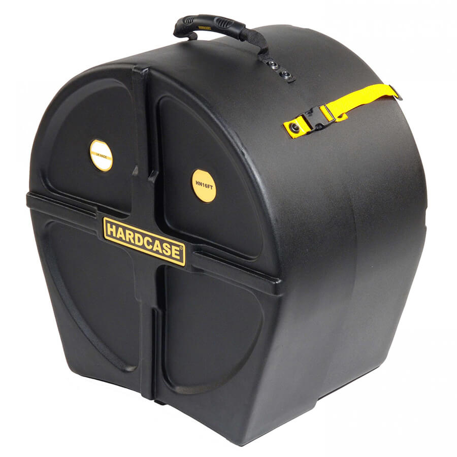 Hardcase 16″ Floor Tom Case Black with Gold bing Rich Tone Music