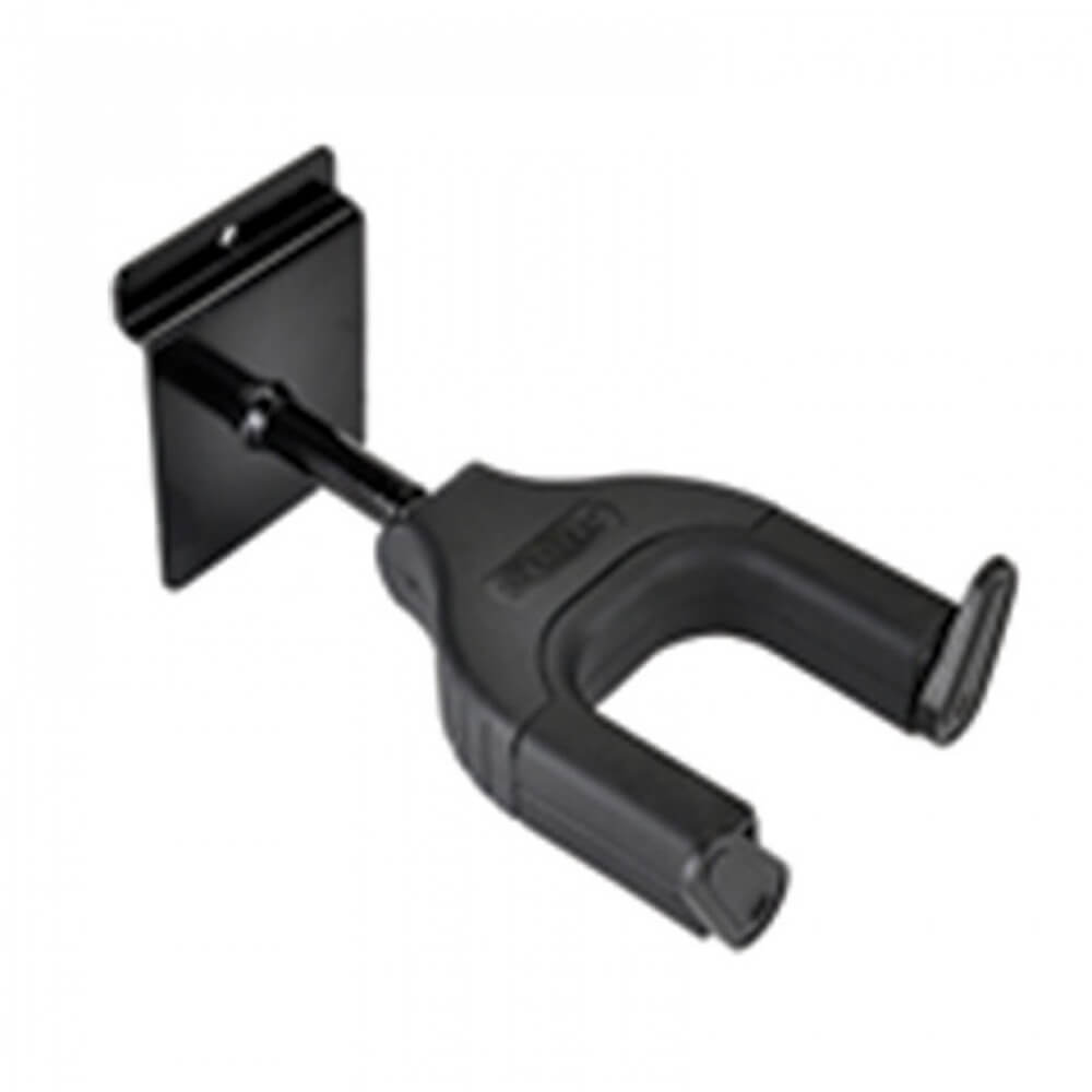 Kinsman Auto Lock Slatwall Guitar Hanger, Long Black Rich Tone Music