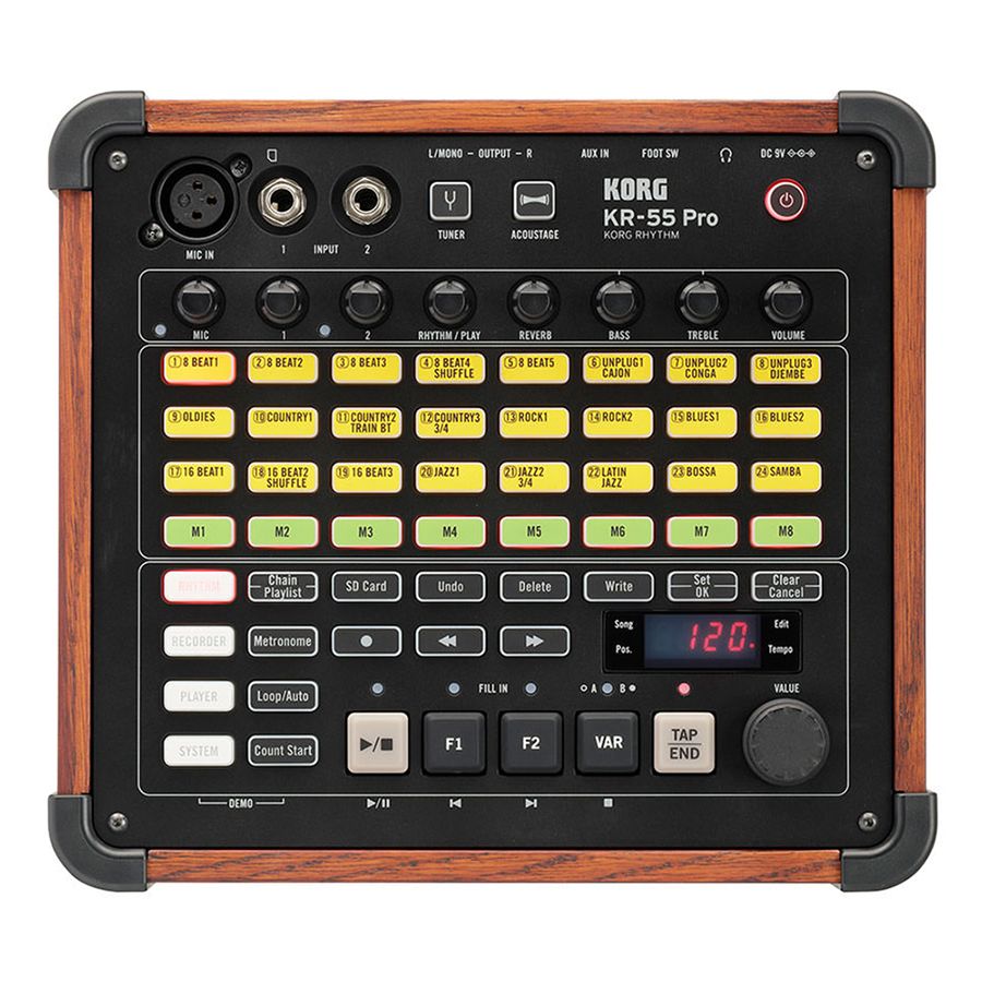 Korg KR-11 Rhythm Machine – Compact, Portable, 126 Patterns, 16 Pads, Built-in Speaker, Battery Powered