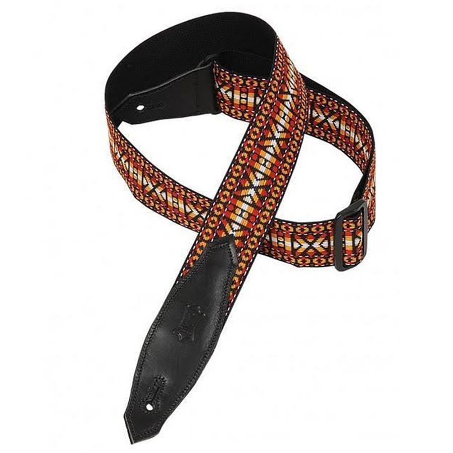 Levys 2 Inch Poly Guitar Strap Jacquard Weave Hootenanny Sunset