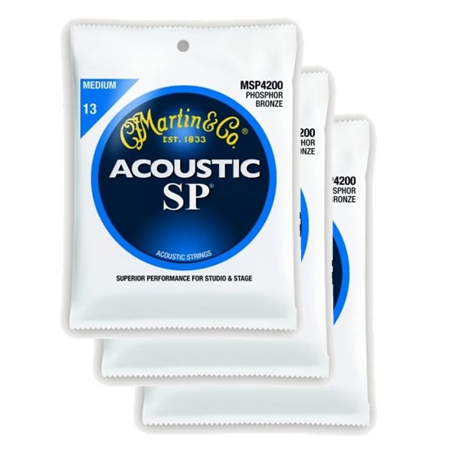 Martin SP Acoustic Guitar Strings Medium 1356 3 SETS Rich Tone Music