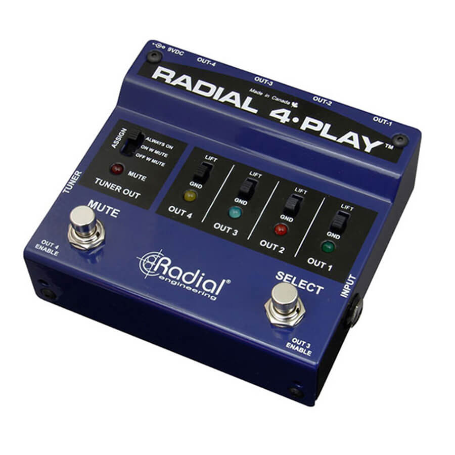 Radial 4 Play Multi Output Di Box Rich Tone Music