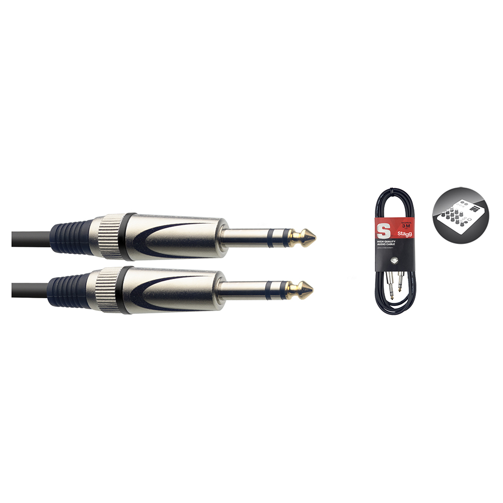 Stagg S Series Audio Cable, Jack/Jack - 1m/3ft | Rich Tone Music