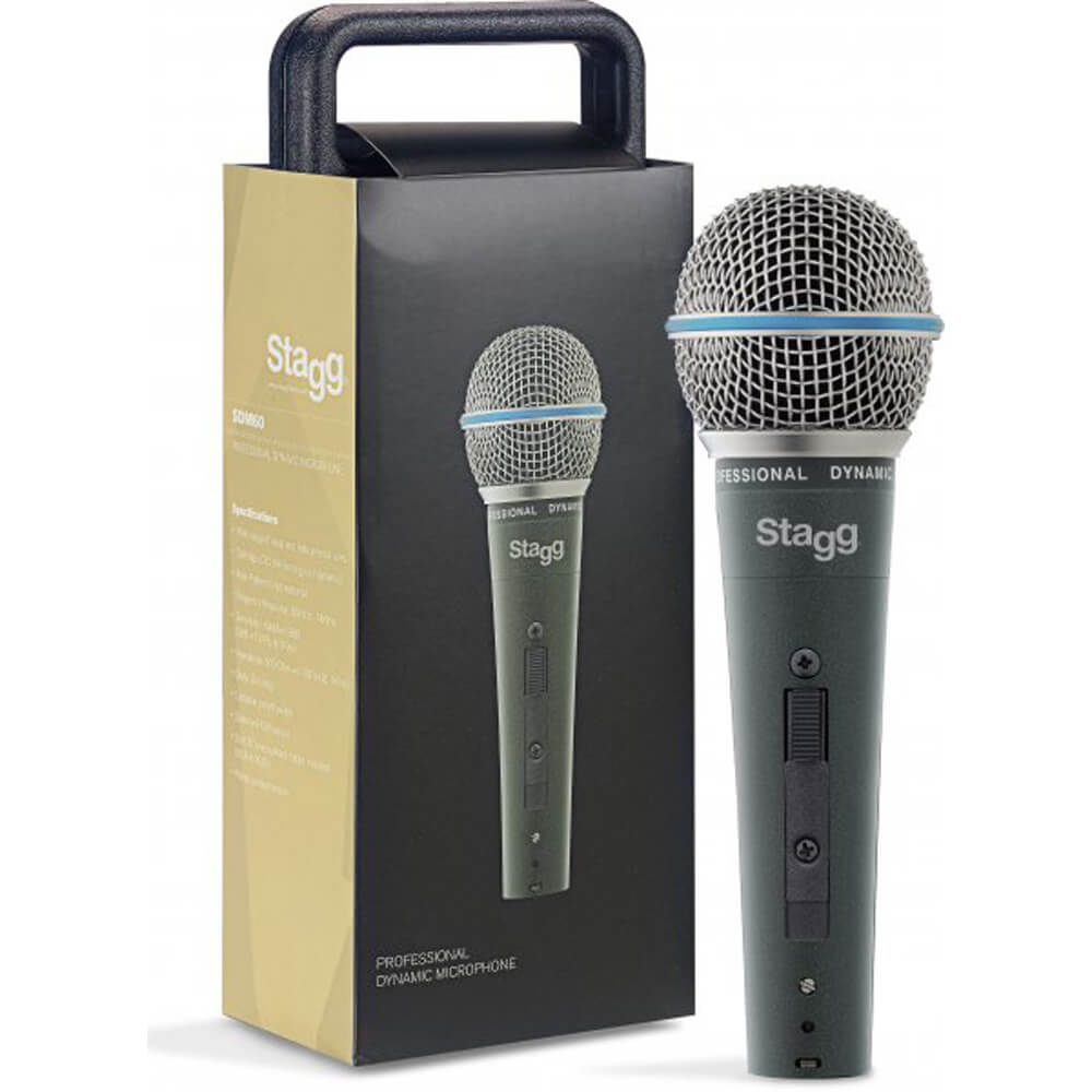 Stagg SDM60 Professional Cardioid Dynamic Microphone w/ XLR Cable