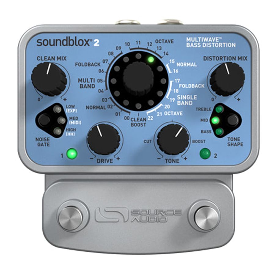 Source Audio Soundblox 2 Multiwave Bass Distortion FX Pedal Rich Tone Music