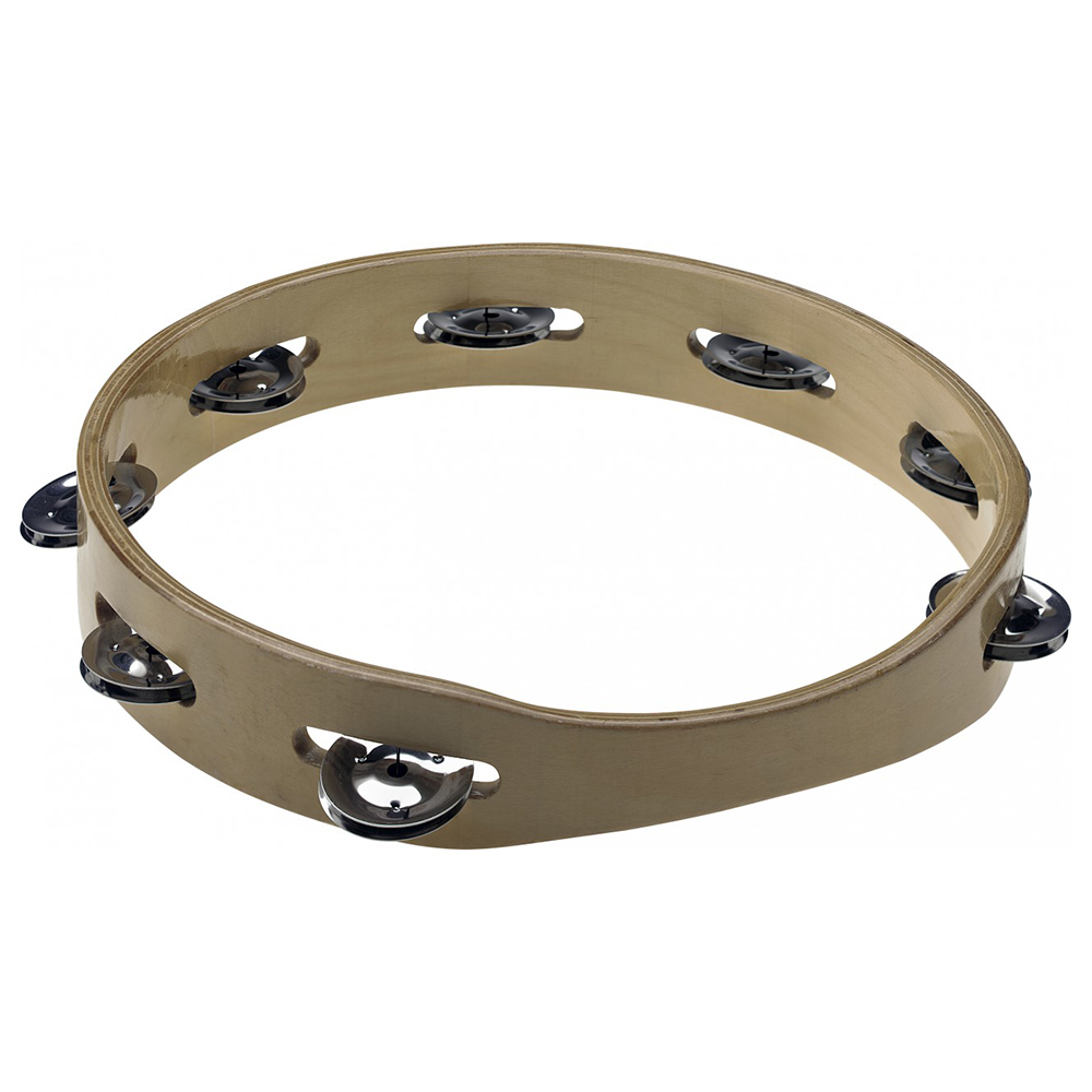 Stagg STA3110 Headless Wooden Tambourine, 1 Row, 10" Rich Tone Music