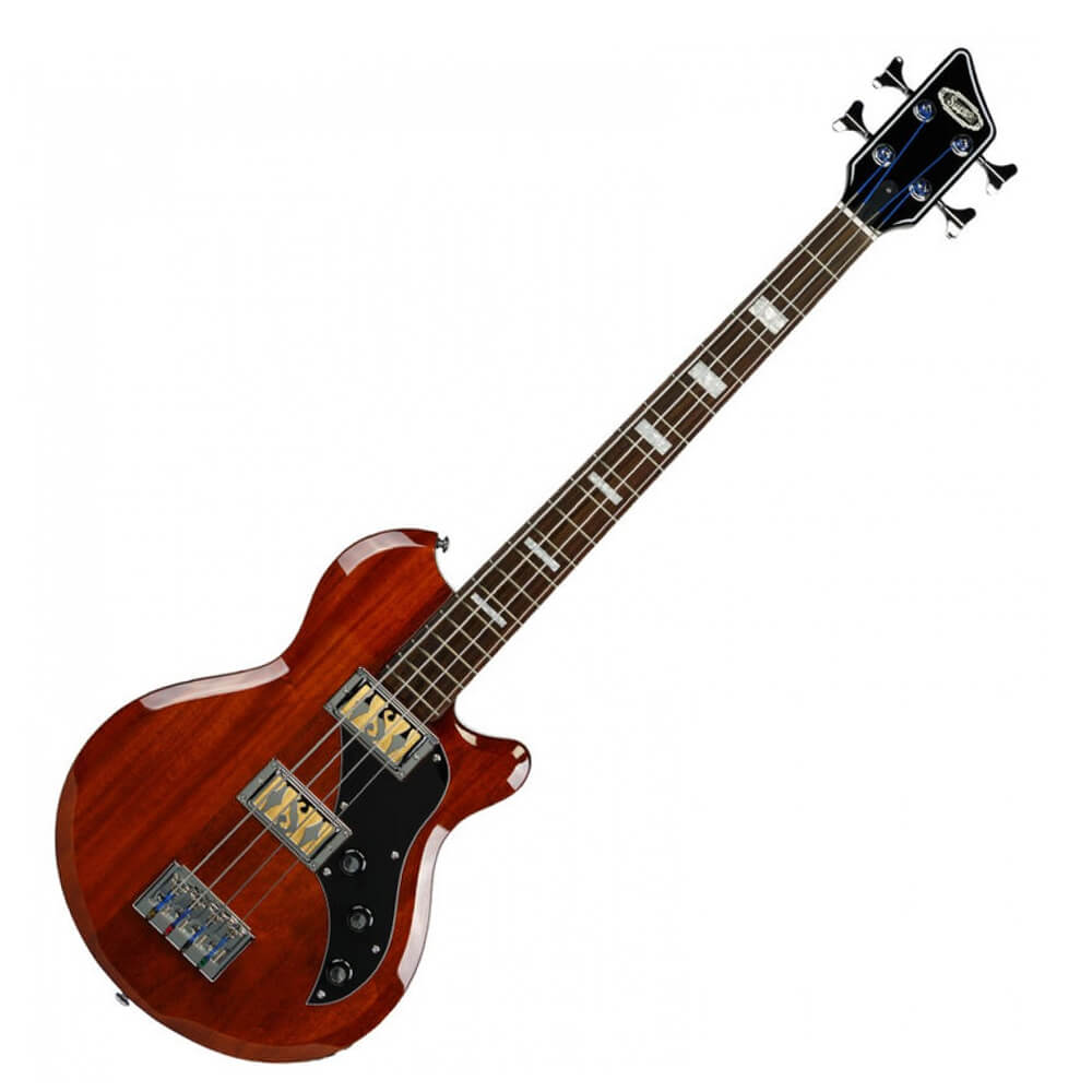 Supro Huntington II Bass Guitar with Piezo Natural Mahogany Rich