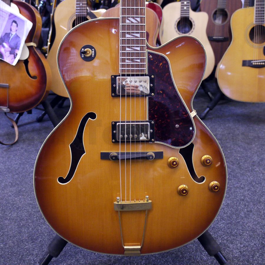 Aria FA70 Jazz Guitar Honey Burst 2nd Hand Rich Tone Music