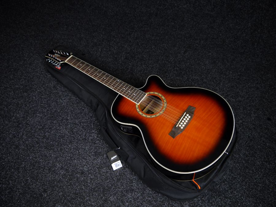 Ashton SL29/12CEQ TSB 12String ElectroAcoustic Guitar w/ Gig Bag