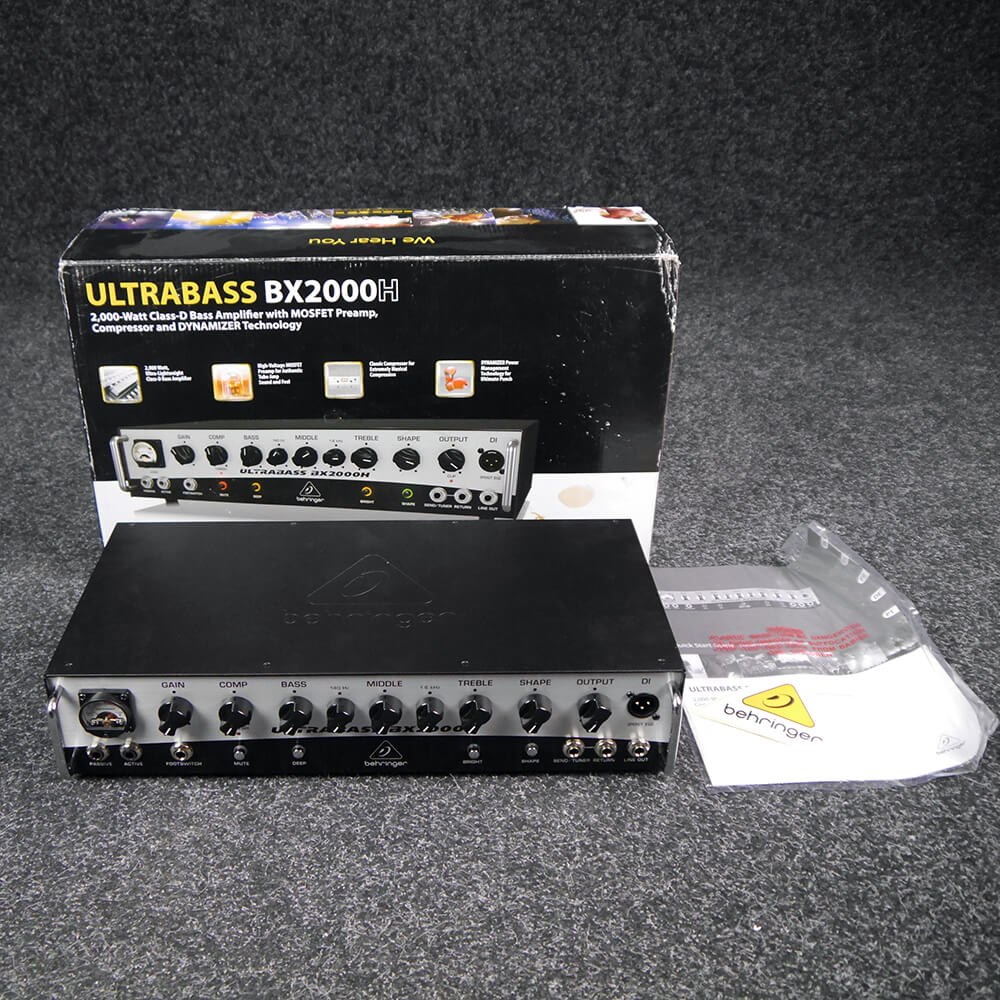 Behringer BX2000H Bass Head w/Box 2nd Hand Rich Tone Music
