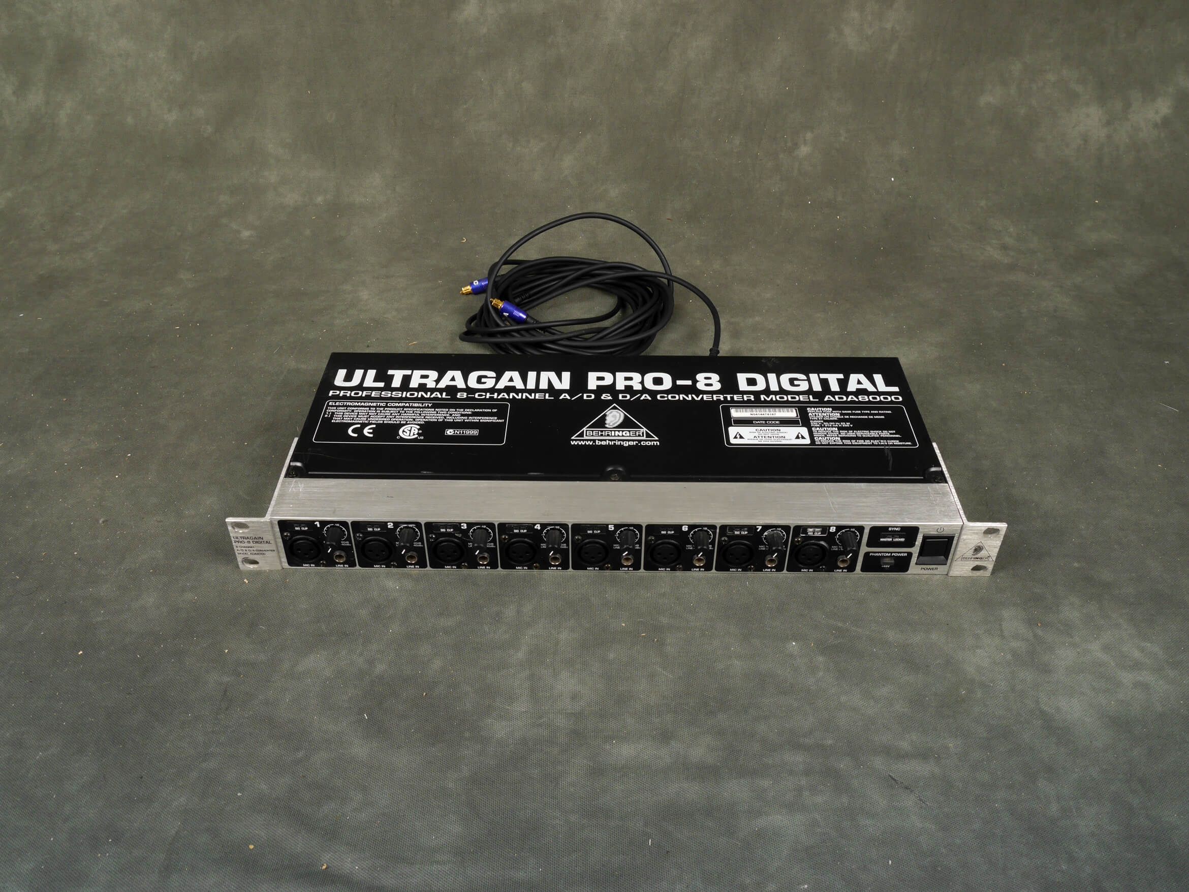 Behringer ADA8000 Ultragain Pro8 ADAT Preamp 2nd Hand Rich Tone Music