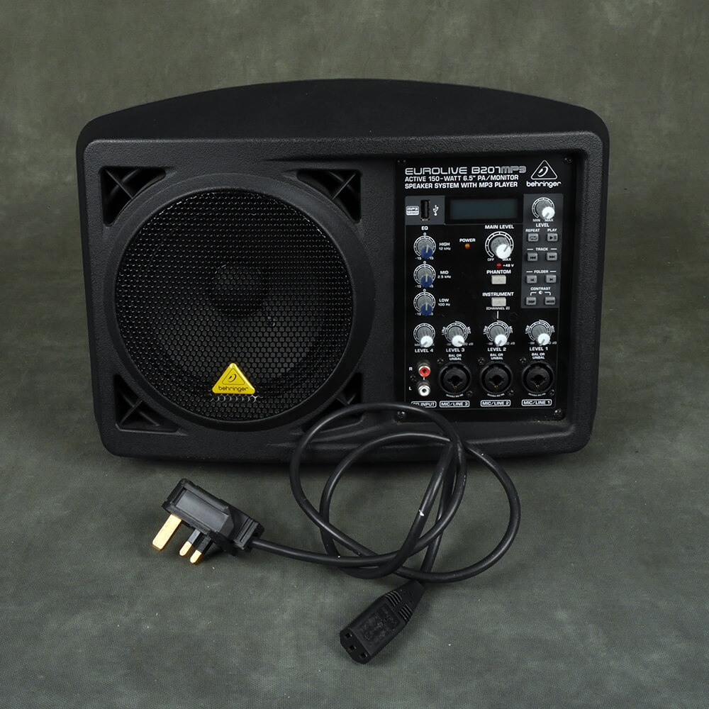 Behringer Eurolive B207MP3 Portable PA/Monitor Speaker System - 2nd ...