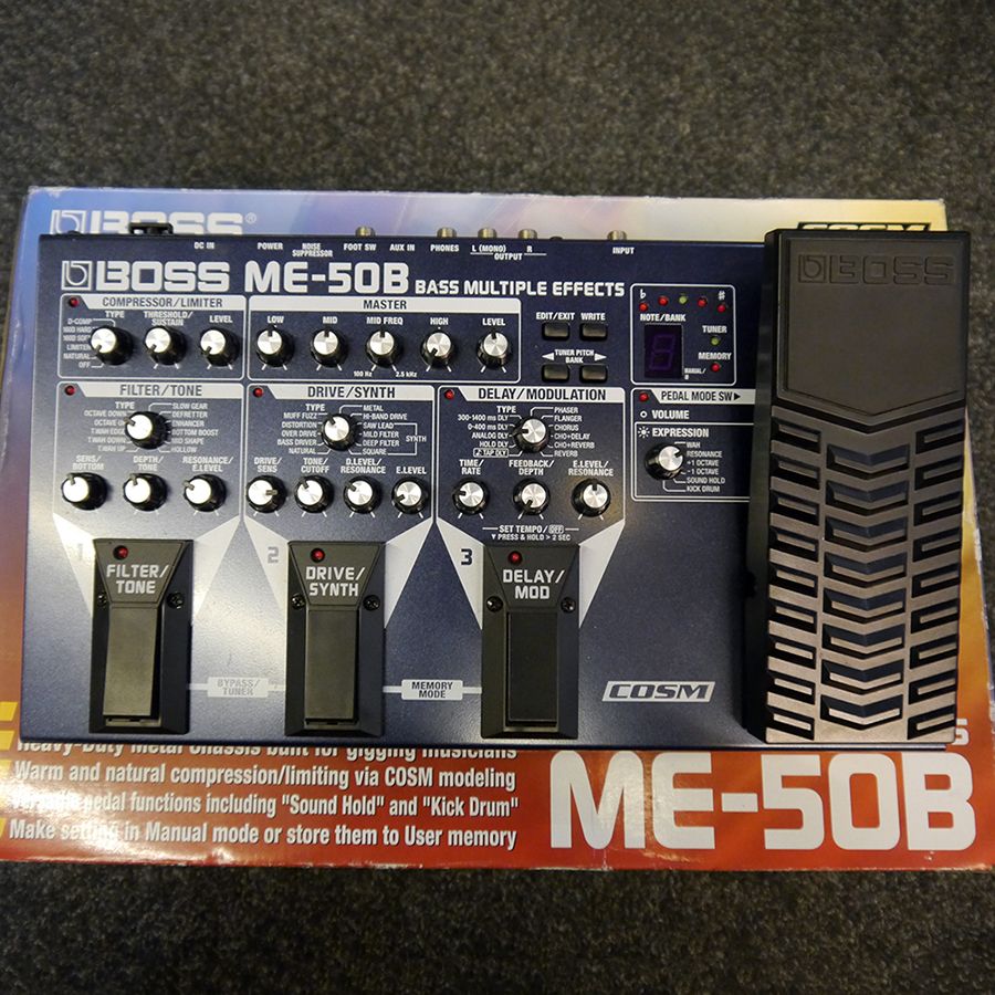 Boss ME50B Bass Multiple Effects Pedal w/ Box 2nd Hand Rich Tone Music