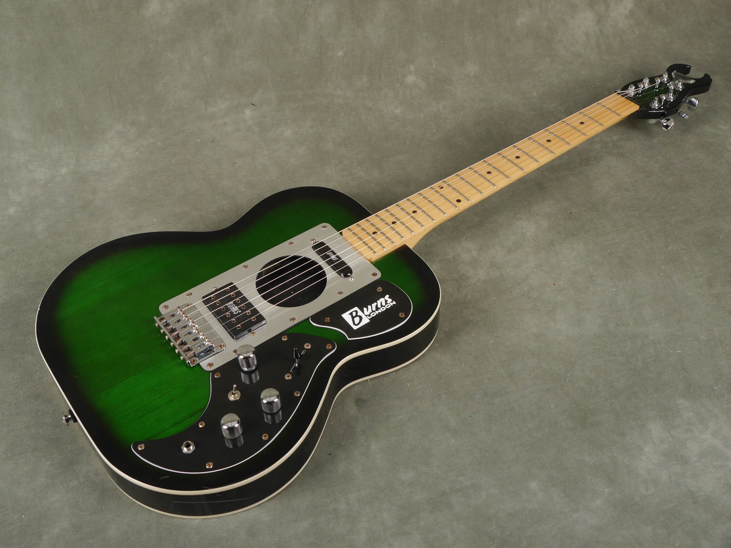 Burns Steer Electric Guitar Green Burst 2nd Hand Rich Tone Music
