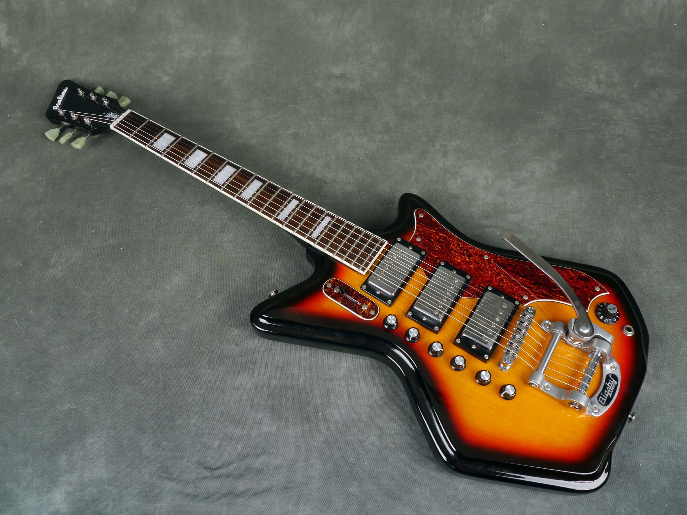 Eastwood Airline 59 3P DLX Electric Guitar Sunburst 2nd Hand Rich