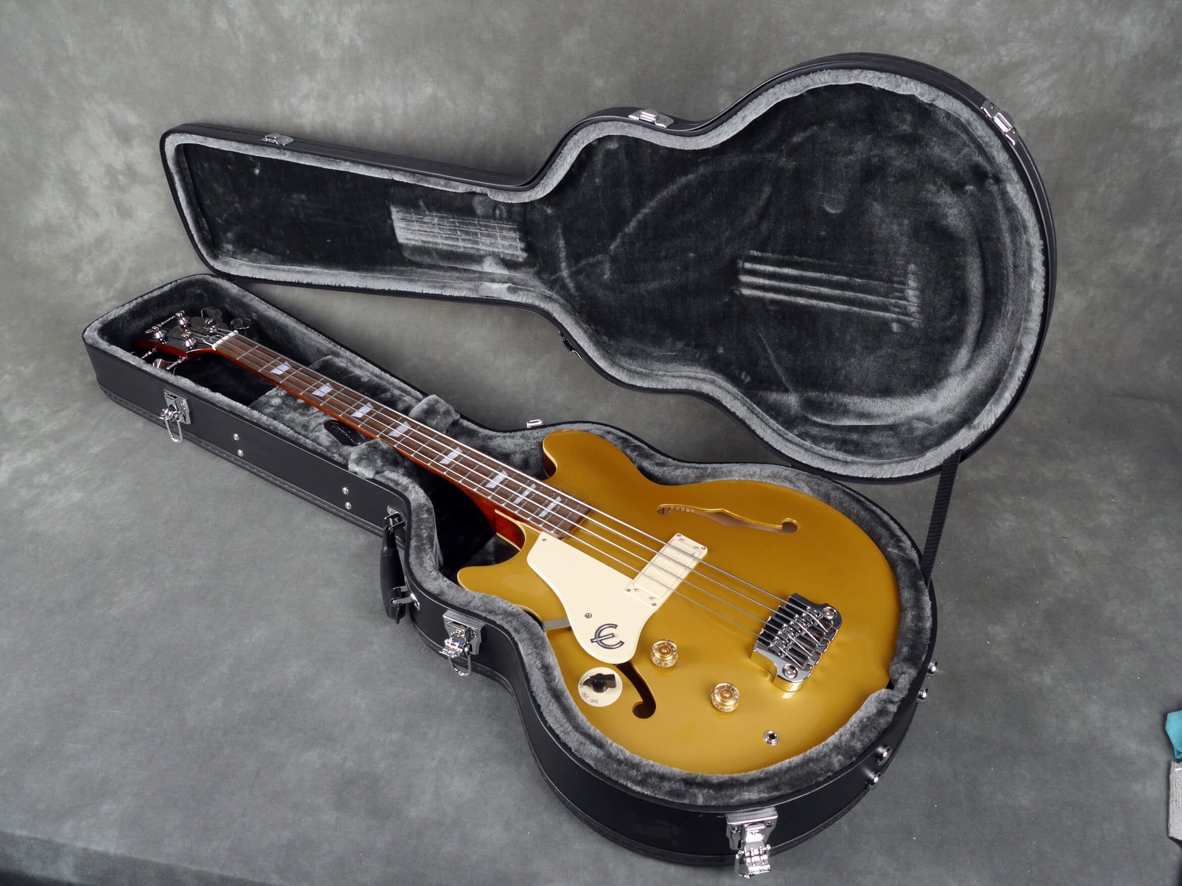 Epiphone Jack Casady Bass Left Handed Gold w/Hard Case 2nd Hand