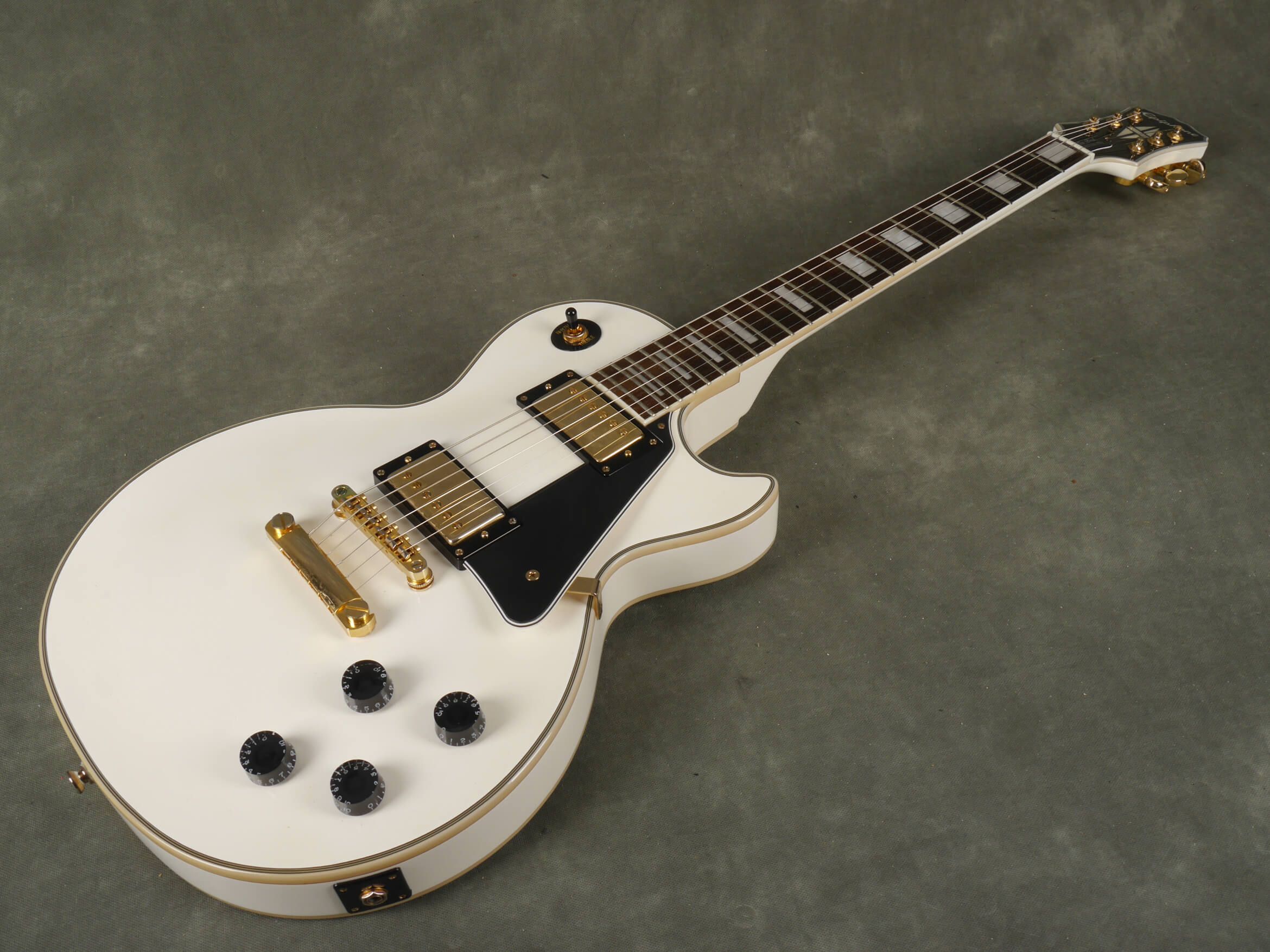 Epiphone Les Paul Custom Pro White 2nd Hand Rich Tone Music