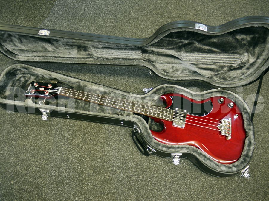 Epiphone EB-0 Electric Bass Guitar - Cherry Red w/ Case - 2nd Hand