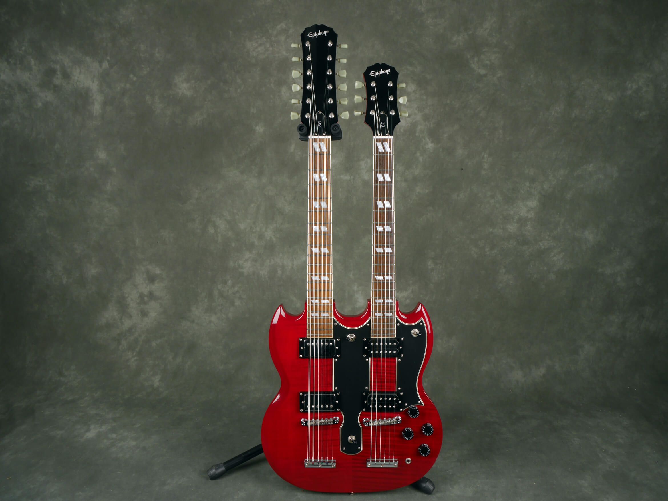 Epiphone G1275 Double Neck Guitar Cherry 2nd Hand Rich Tone Music